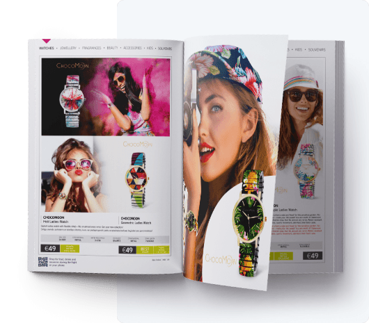 ChocoMoon watches featured in airline magazines